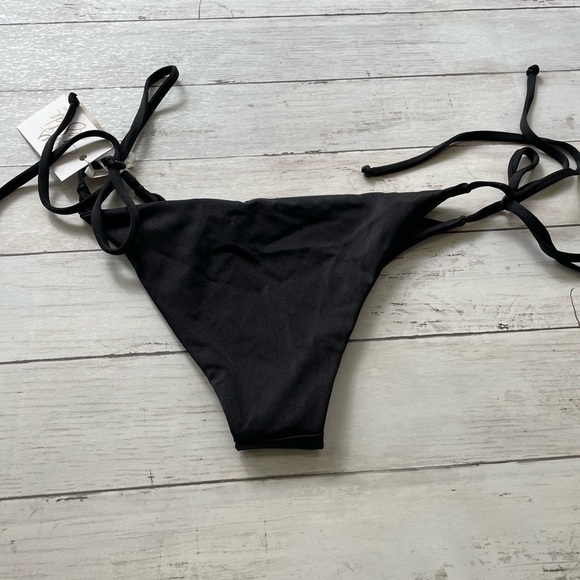 Joues de Sable Womens Alea Bikini Side Tie Swim Bottom Separates black sexy S - Picture 7 of 9